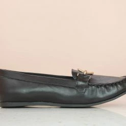 Inc.5 STITCH MOCASSINS-BLACK SALE