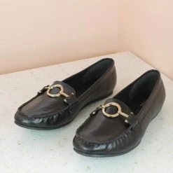 Inc.5 STITCH MOCASSINS-BLACK SALE