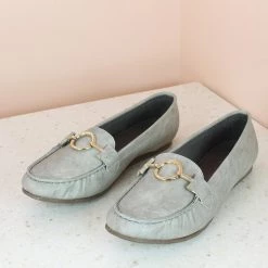 Inc.5 STITCH MOCASSINS-GREY SALE