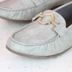 Inc.5 STITCH MOCASSINS-GREY SALE