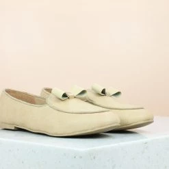 Inc.5 SALE FLAT PUMP SHOES-CAMEL
