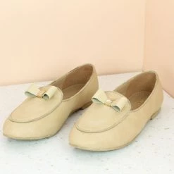 Inc.5 SALE FLAT PUMP SHOES-CAMEL