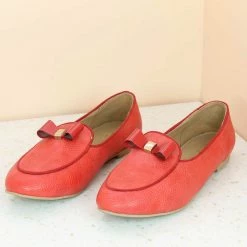 Inc.5 SALE FLAT PUMP SHOES-RED
