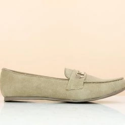 Inc.5 SUEDE FLAT CLOSED-DARK BEIGE