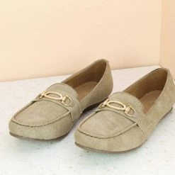 Inc.5 SUEDE FLAT CLOSED-DARK BEIGE 8 Inc.5 SUEDE FLAT CLOSED-DARK BEIGE