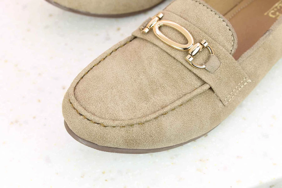 Inc.5 SUEDE FLAT CLOSED-DARK BEIGE 6 Inc.5 SUEDE FLAT CLOSED-DARK BEIGE