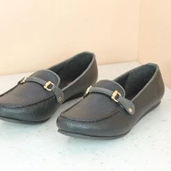 Inc.5 SALE FLAT CLOSED FORMAL MOCCASINS-BLACK