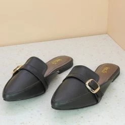 Inc.5 FLAT MULE - BLACK