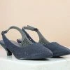 Inc.5 LASER CUT BACK STRAP MULE - BLUE SALE