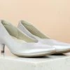 Inc.5 KITTEN HEEL PUMP SHOE - SILVER 1 Inc.5 KITTEN HEEL PUMP SHOE - SILVER