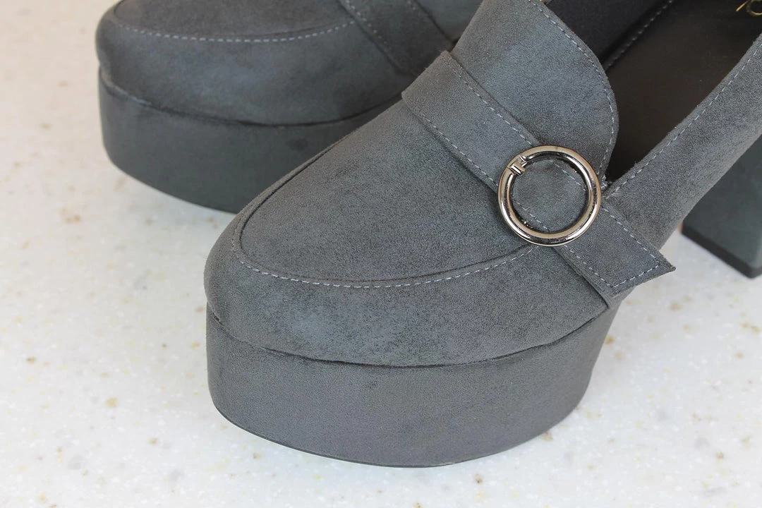 Inc.5 HEELED SUEDE CLOSE SHOE 5 Inc.5 HEELED SUEDE CLOSE SHOE