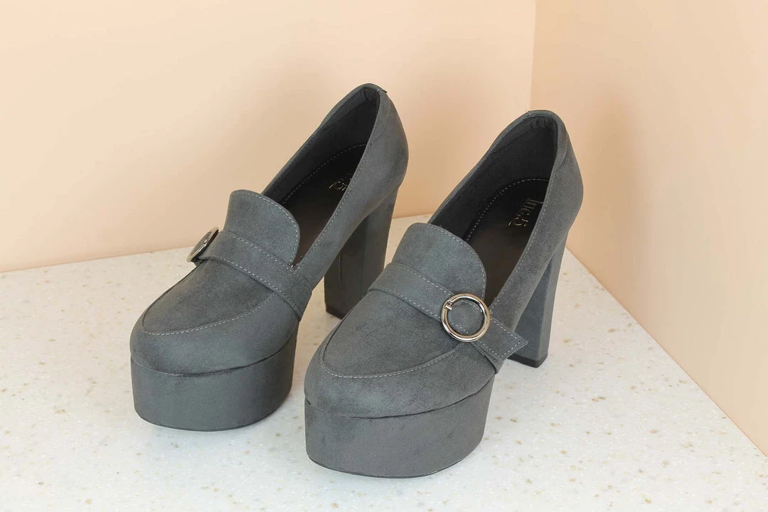 Inc.5 HEELED SUEDE CLOSE SHOE 4 Inc.5 HEELED SUEDE CLOSE SHOE