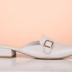 Inc.5 BLOCK HEEL MULES-GREY