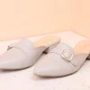 Inc.5 BLOCK HEEL MULES-GREY