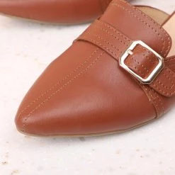 Inc.5 BLOCK HEEL MULES-TAN Inc5