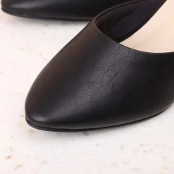 Inc.5 BLOCK HEEL MULES-BLACK Inc5