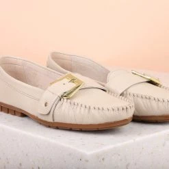 Inc.5 WOMEN BUCKLE LEATHER LOAFERS