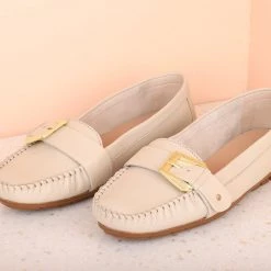 Inc.5 WOMEN BUCKLE LEATHER LOAFERS