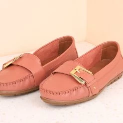 Inc.5 WOMEN BUCKLE LEATHER LOAFERS