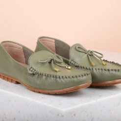 Inc.5 WOMEN LACED LEATHER LOAFERS