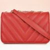 Inc.5 CASUAL FLAPPED SLING BAG-RED