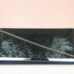 Inc.5 BAGS FANCY FLAPPED CLUTCH-BLUE