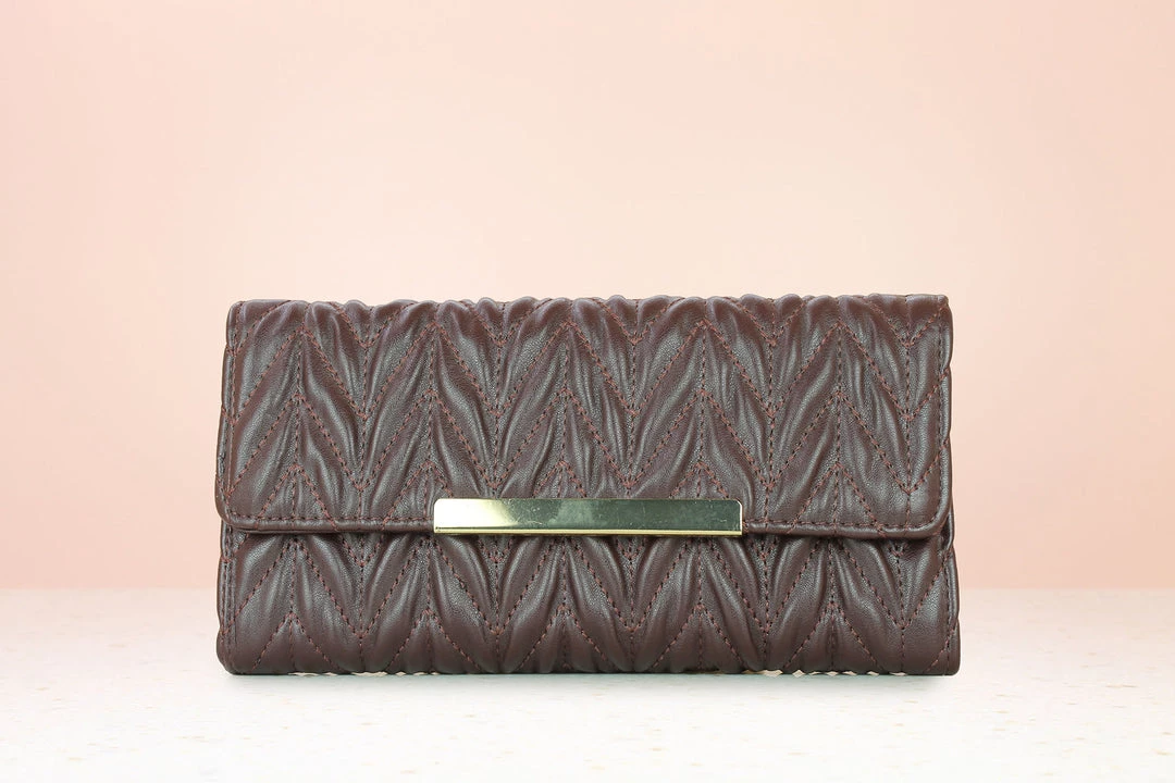 Inc.5 OFFICE QUILTED FLAP CLUTCH-BROWN BAGS 3 Inc.5 OFFICE QUILTED FLAP CLUTCH-BROWN BAGS