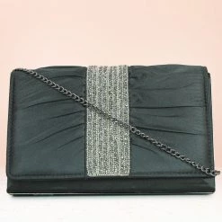 Inc.5 FANCY FLAPPED CLUTCH-BLACK SALE