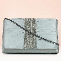 Inc.5 FANCY FLAPPED CLUTCH-GREY SALE
