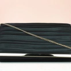 Inc.5 FORMAL FLAPPED CLUTCH-BLACK