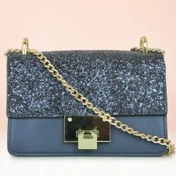Inc.5 SALE FANCY FLAPPED SLING BAG-BLUE