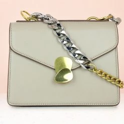 Inc.5 CASUAL FLAPPED SLING BAG-BEIGE BAGS