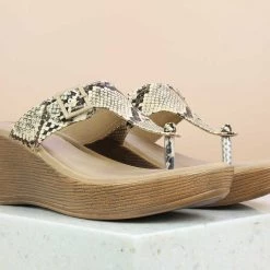 Inc.5 SNAKE PRINT PLATFORM THONG Inc5