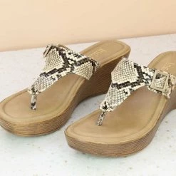 Inc.5 SNAKE PRINT PLATFORM THONG Inc5