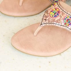 Inc.5 Embroidery FLAT EMBROIDED THONG