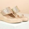 Inc.5 Embroidery EMBROIDED PLATFORM THONG