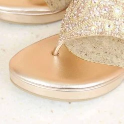 Inc.5 Embroidery VEDGE HEEL EMBROIDED THONG