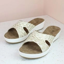 Inc.5 WOVEN COMFORT MULE-WHITE SALE