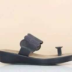 Inc.5 COIN CUTWORK TOE POST - BLUE Thong