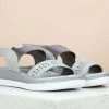 Inc.5 COMFORT CASUAL PU SANDAL-GREY WOMEN