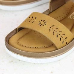 Inc.5 WOMEN COMFORT CASUAL PU SANDAL-TAN