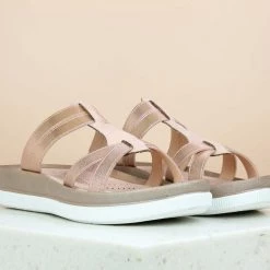 Inc.5 SALE COMFORT PU CASUAL MULE-PEACH