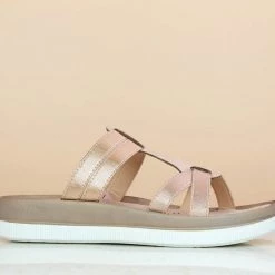 Inc.5 SALE COMFORT PU CASUAL MULE-PEACH