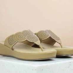 Inc.5 CUTWORK COMFORT THONG - DARK BEIGE