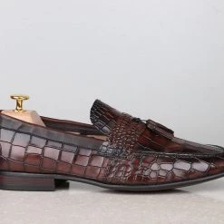 ATESBER By Inc5 FORMAL SLIPPONS-COFFEE MEN