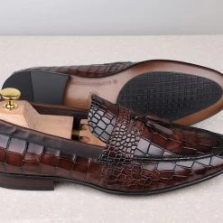 ATESBER By Inc5 FORMAL SLIPPONS-COFFEE MEN