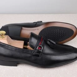 ATESBER By Inc5 MEN FORMAL SLIPPONS-BLACK