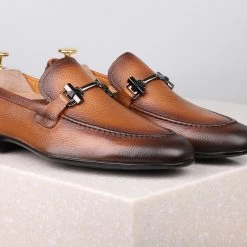 ATESBER By Inc5 MEN FORMAL SLIPPONS-TAN