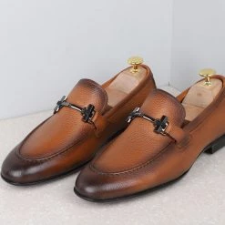 ATESBER By Inc5 MEN FORMAL SLIPPONS-TAN