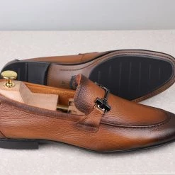 ATESBER By Inc5 MEN FORMAL SLIPPONS-TAN